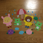 ６月壁面飾り♫雨るんるん②