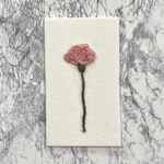 刺繍 母の日| カーネーション| メッセージカード |名入れ|ギフトカード|インテリア|プレゼント|