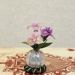 ミニチュアフラワー　菖蒲3本 ビーズ台