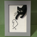 飛び出す海外の名画シリーズ！ピカソの「黒猫と小鳥」？