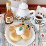 ミニチュア　フェイクスイーツ　スフレパンケーキ