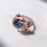 【本日21時販売】✧小さな宇宙の神秘リング✧ ワイヤーリング　ピンクゴールド　指輪