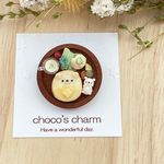 【完成品】くまちゃんバタートーストワンプレートブローチ♪［ミニチュアフード］