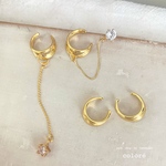 【2pair】ダブルラインイヤーカフパーツ●ゴールド