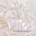  〈German vintage〉 クリア チューブ アクリルビーズ  (20個)