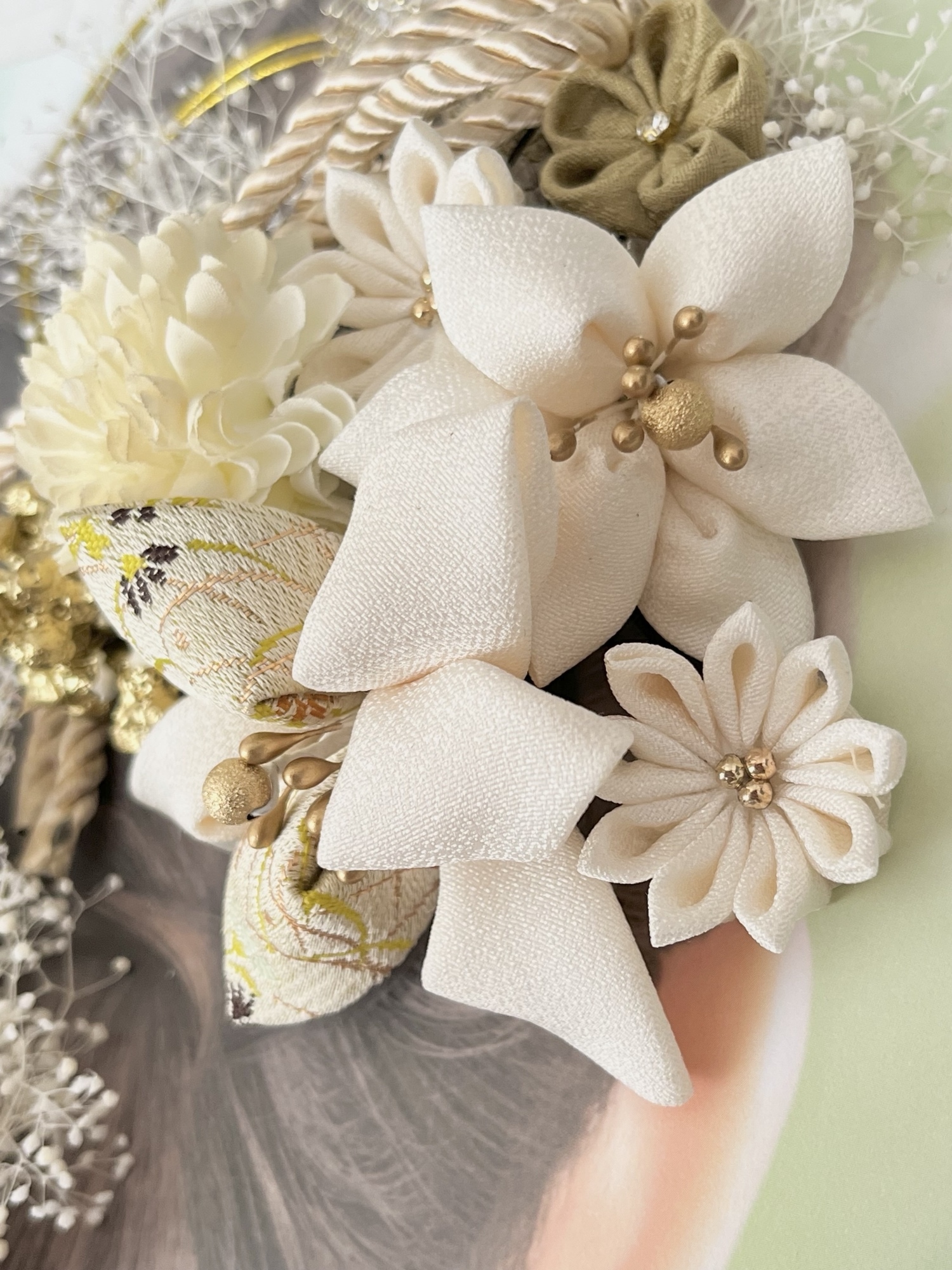 アンティーク、髪飾り、金工根掛け 金細工アンティーク鼈甲の櫛セット