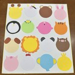 動物カード　メッセージカード　メダル　お絵描きカード
