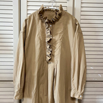 🉐残り福SALE🉐コットンリネンタイプライターのフリルワンピース