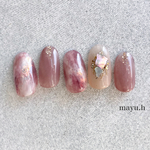 ふんわりパープル♡ニュアンスネイル　ネイルチップ