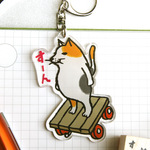 アクリルキーホルダー　猫がすーん