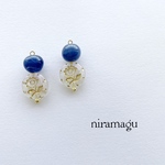 deep blue＊antique beads pierce