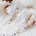 Birthday Tapestry /〈mini〉rustic flower | コットンリネン | 誕生日飾り | バースデータペストリー