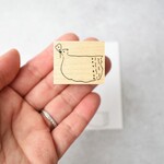 お花とトリさんスタンプ　meganehankoスタンプ