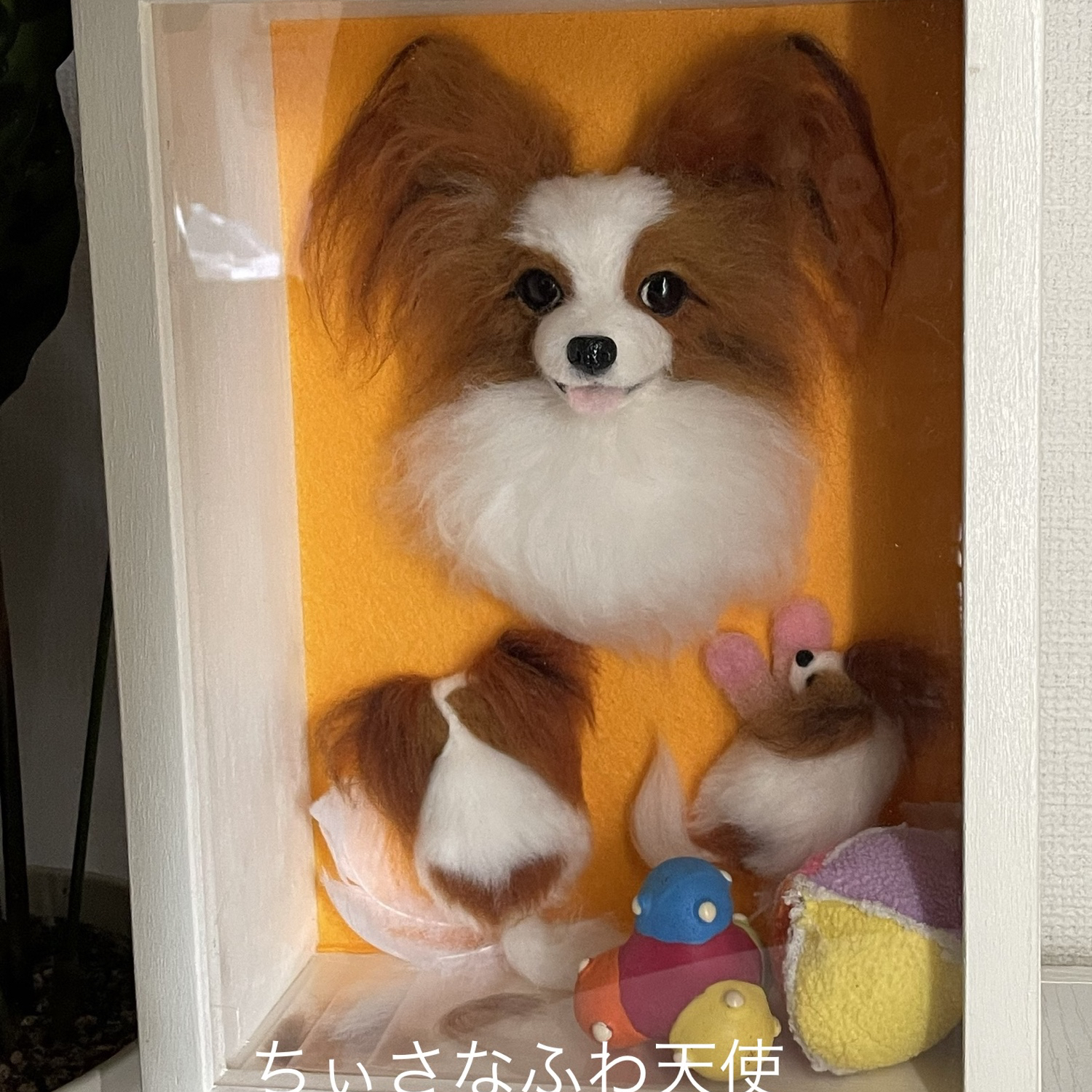 専用　羊毛フェルト　パピヨン 思い出箱⭐️パピヨン⭐️羊毛フェルト犬⭐️犬 - Yuki Art