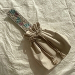 再3）刺繍リボンワンハンドル巾着