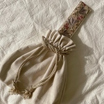 再販）刺繍リボンワンハンドル巾着