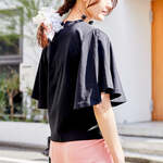 美しく風を感じる接触冷感Tシャツ｜ブラック