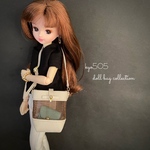 1/6 doll sizeサマーバッグ＆エメラルドポーチ
