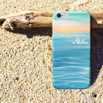 名入れ♪ 海色サンセット★iPhone&Android★ SUNSET SEA スマホケース