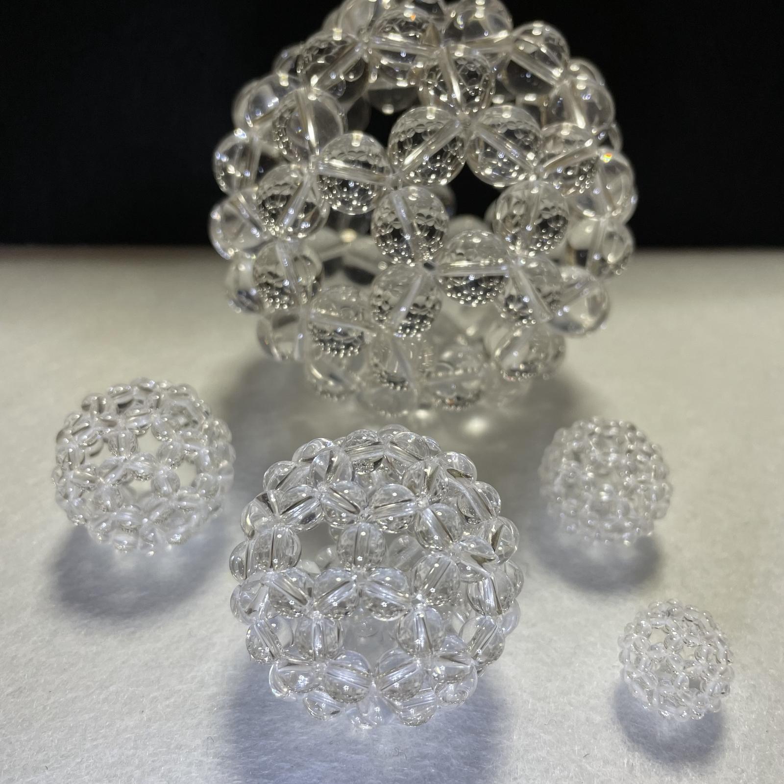 12mm玉天然水晶】神聖幾何学フラーレン - ganesha ∞ 888'S GALLERY