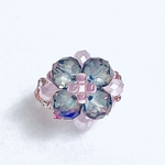 紫陽花⭐︎ピンク・ブルースワロフスキービーズリング