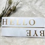 足元からこんにちはさようなら＊HELLO/BYE 真鍮レター風 真鍮 外構  転写シール インテリアステッカー ウォールステッカー おしゃれ かわいい