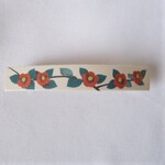 椿　陶器バレッタ（10㎝金具）