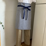 ☆SALE インディゴ染めのカフェエプロン