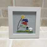 【送料無料】刺繍　フレーム　インテリア　トイプードル　こいのぼり