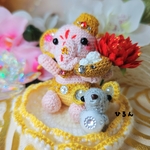 ❰ガネーシャ様(カラー▪パウダーピンク)選べるネズミｻﾝと台座付き❱です♪♪
