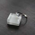 ゾイサイト　リボンCZリング　SILVER925