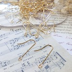サージカルステンレス316L【10個/28㍉】【ps-6】❁ロングフックピアス❁ゴールド❁