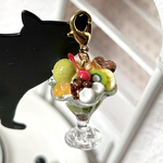 ミニチュア 豪華！抹茶パフェのチャーム or 片方ピアス