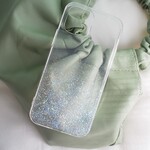 #080 全機種対応　ラメ　キラキラ　ホワイト　上品　スマホケース　レジン