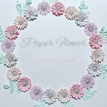 クラフトパンチのお花シール✿20枚✿おりすじ花びら✿✿shinee pink