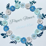 クラフトパンチのお花シール✿20枚✿おりすじ花びら✿shinee blue