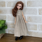 NO,309 リカちゃん　服　リネン　シンプル　ワンピース　春夏コーデ　リアルクローズ