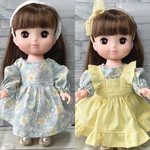 【ハンドメイド】メルちゃんソランちゃんレミンちゃん服　エプロンとワンピースセット2