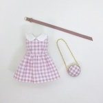 3点セット　ワンピース　バッグ　ベルト　リカちゃん　ドール服　ピンク