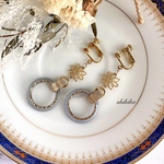 春物🌸パープルリングピアス