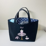 【お名前刺繍サービス】バレエ刺繍★ランチバッグ