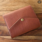【N様オーダー品】ミニ６ システム手帳 Chocolate 【Flap】