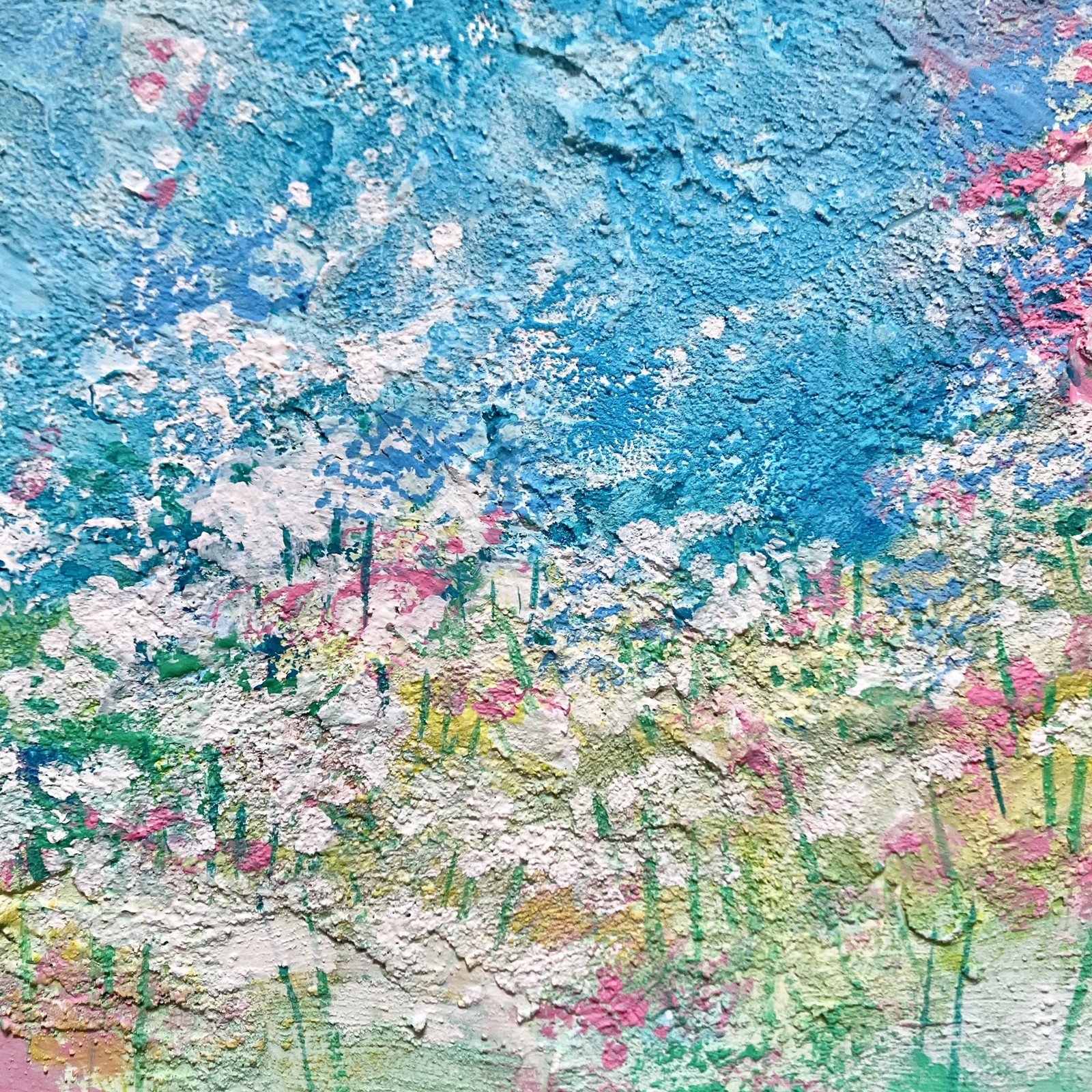 bloom＊31.8×41㎝ 絵画 原画 アクリル画 テクスチャーアート