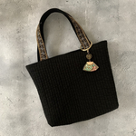 インド刺繍ヌビトートバッグ(カラビナとキーホルダー付)