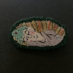 みほとけ刺繍ブローチ「涅槃B」