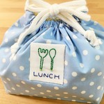 LUNCH＊刺繍入りお弁当袋