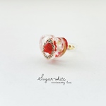 🉐🌹母の日 応援 特別価格 🌹 Secret window ring ✵ 覗くとみえる、わたしだけの花    ドライフラワー  フリーリング  マット加工  カーネーション 代わりに