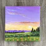 アクリル画《原画》✴︎ 夕暮れの草原✴︎