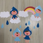 梅雨の壁面　しずくちゃん