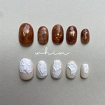 No.19🪡【現品】ニュアンスネイル　立体ネイル
